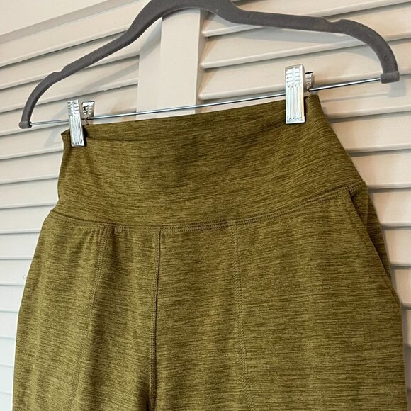 JoyLab women’s mid-rise cozy space dye jogger pants army green XS 7/8 length - Picture 6 of 10